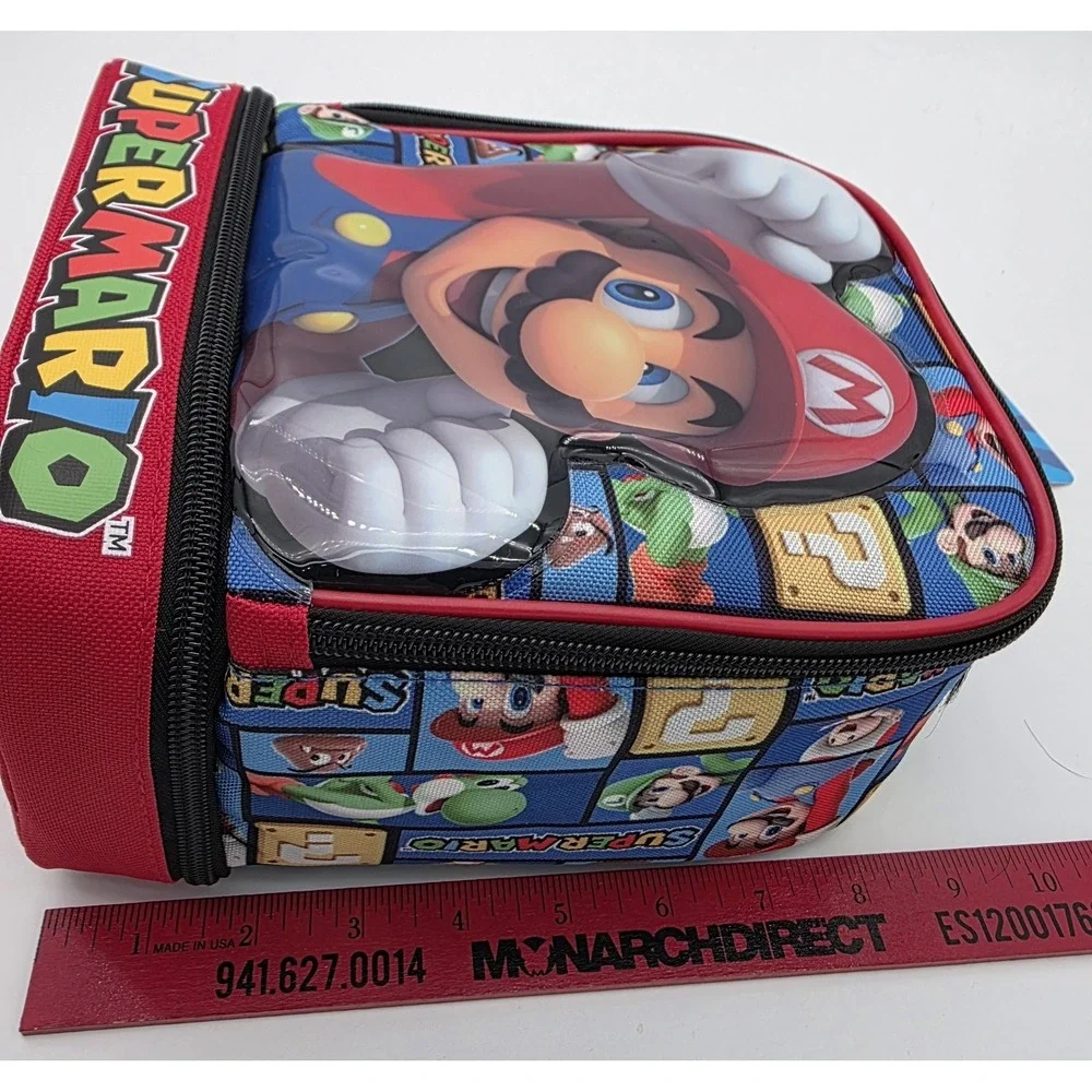 Super Mario Insulated Lunch Bag Dual Insulated Compartments‎ New with Tags #0164